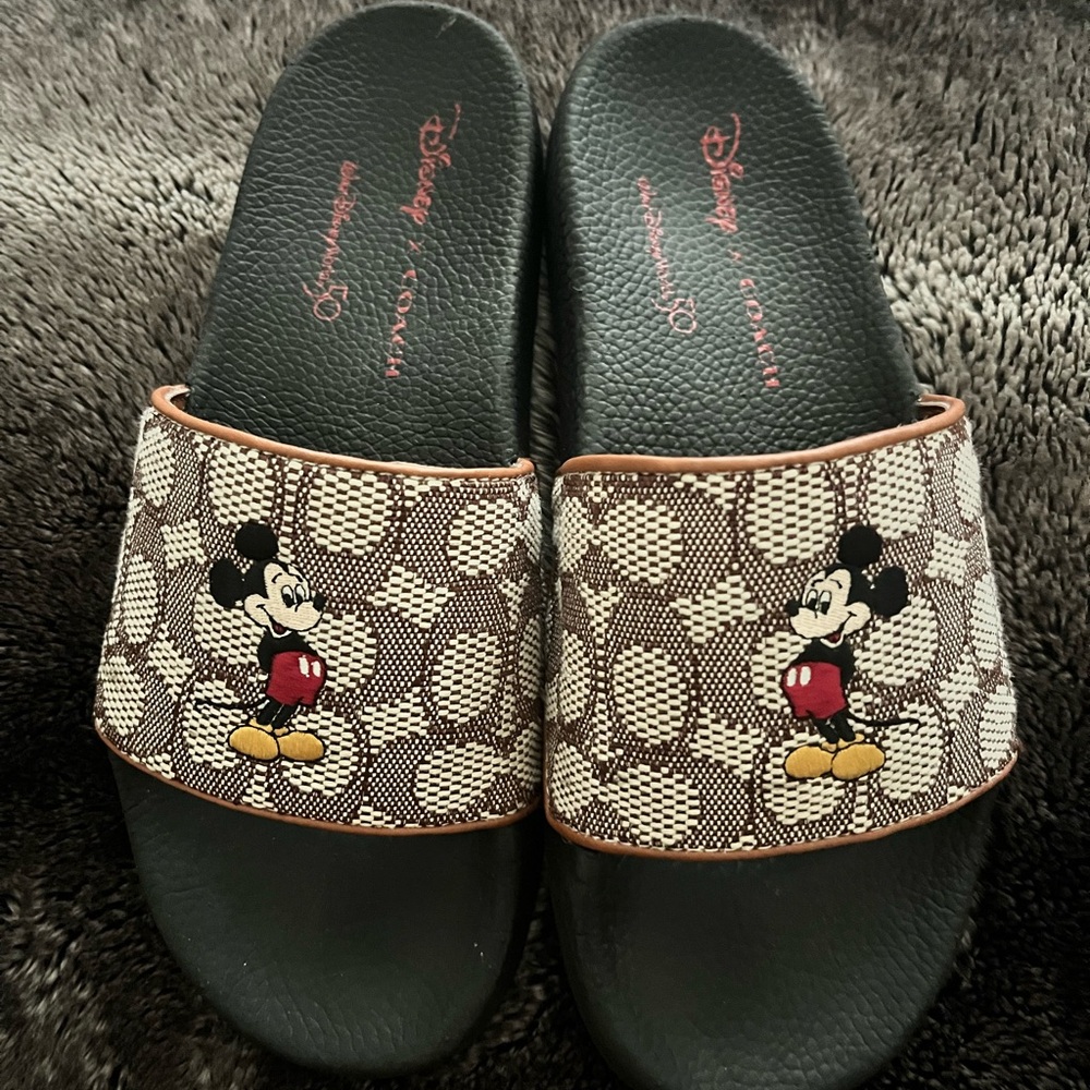 Coach Disney slides.  Excellent condition size 9
